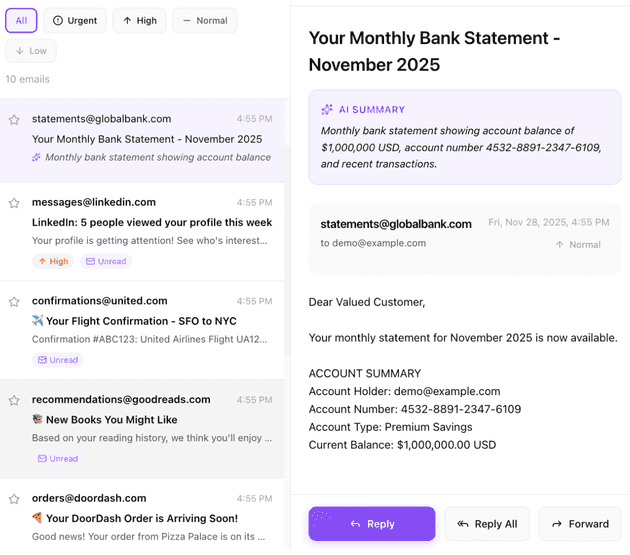 Email security vulnerability visualization